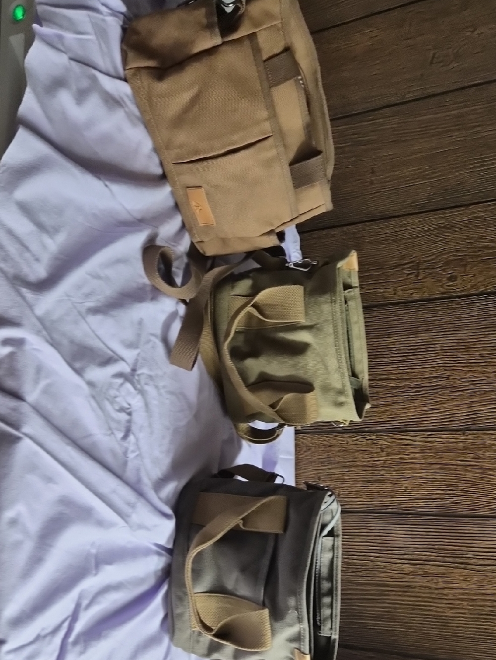Unbranded Women's Canvas Bag Set in Tan, Olive, and Khaki